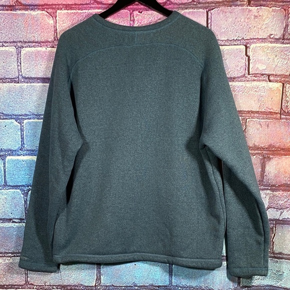 Sportif USA Large Blue V-Neck Pullover Sweater Fleece Lined Warm Winter Casual - Picture 4 of 8